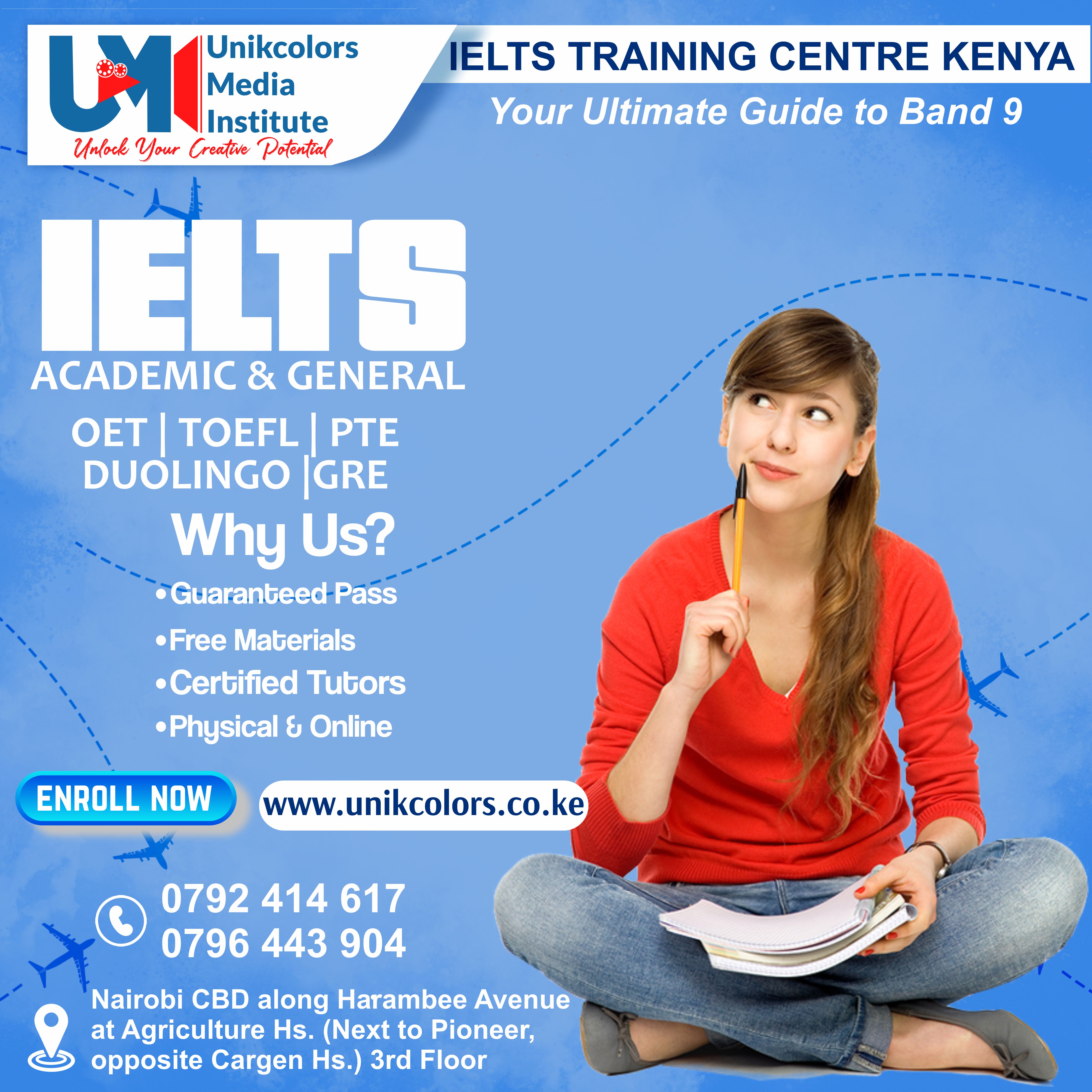 IELTS TRAINING CENTRE KENYA - IELTS PREPARATION | OET | TOEFL | PTE | GRE | DUOLINGO